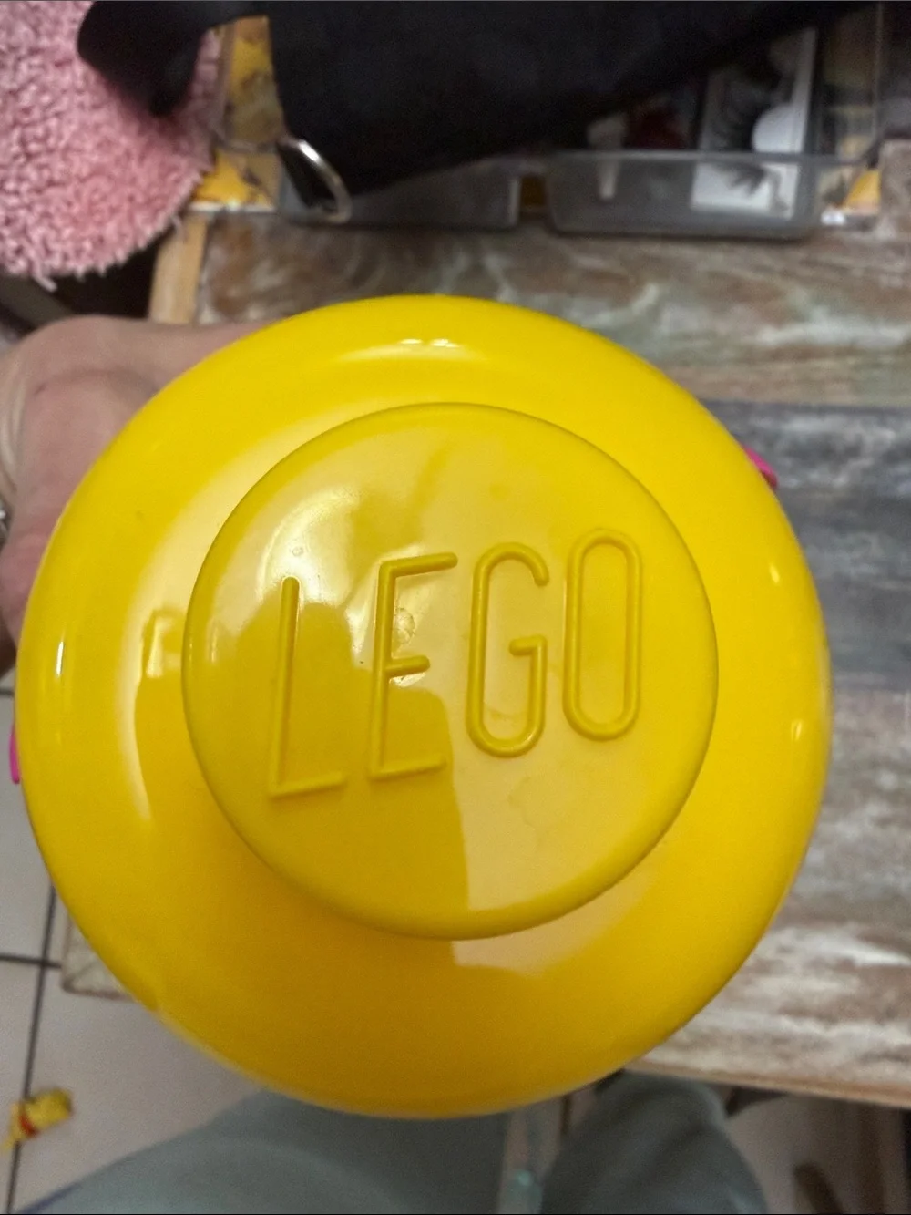 Lego Yellow Tongue-Out Smiley Head Storage Pod